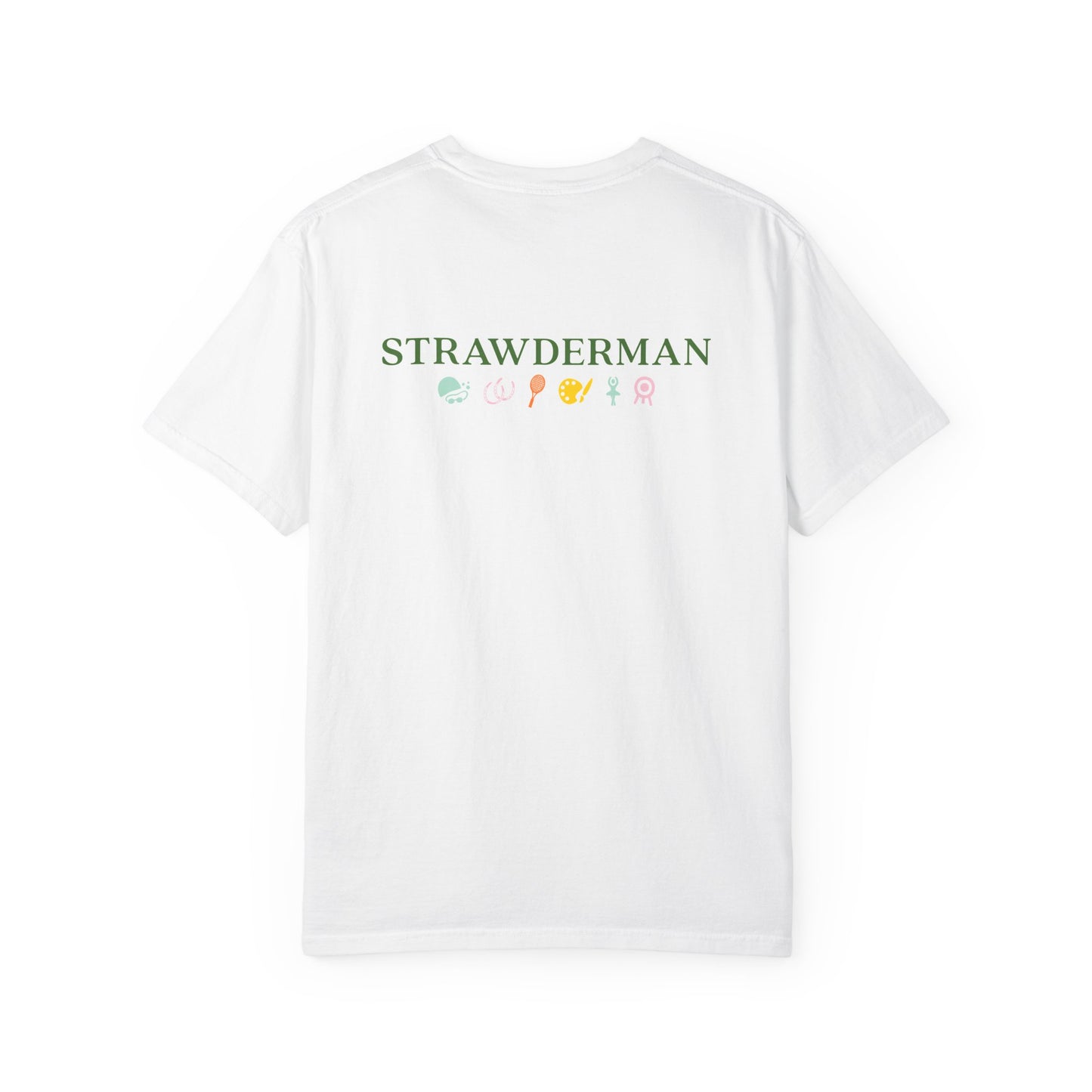 Strawderman Unisex Garment-Dyed T-shirt, Cozy Casual Wear, Graphic Tee, Summer Fashion, Unique Gift, Trendy Apparel