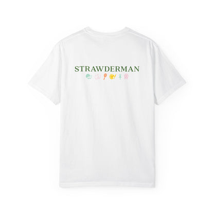 Strawderman Unisex Garment-Dyed T-shirt, Cozy Casual Wear, Graphic Tee, Summer Fashion, Unique Gift, Trendy Apparel