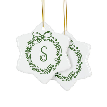 CS Wreath Ceramic Ornaments, 2-Side Print