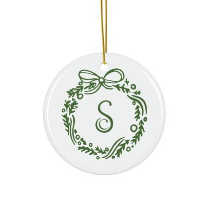 CS Wreath Ceramic Ornaments, 2-Side Print