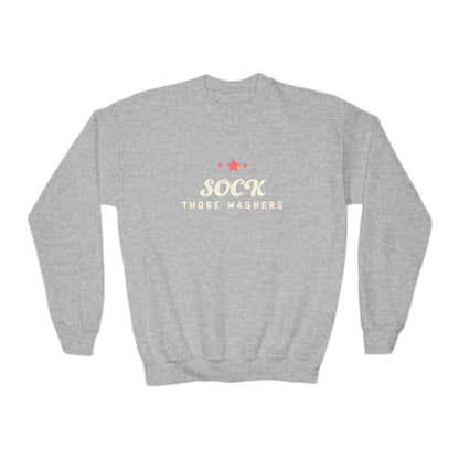 Sock Those Washers! Youth Crewneck Sweatshirt