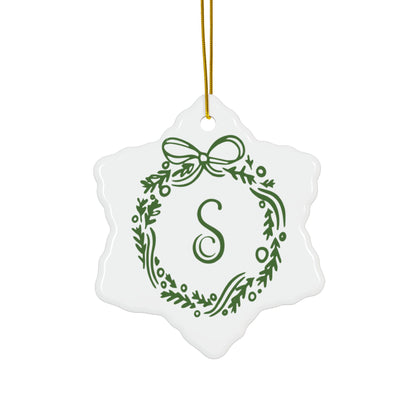 CS Wreath Ceramic Ornaments, 2-Side Print