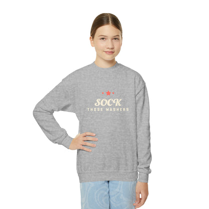 Sock Those Washers! Youth Crewneck Sweatshirt