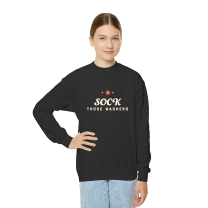 Sock Those Washers! Youth Crewneck Sweatshirt